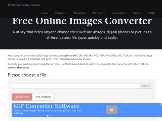 Screenshot sito: Online Images Converter