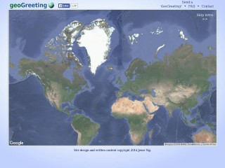 Screenshot sito: GeoGreeting