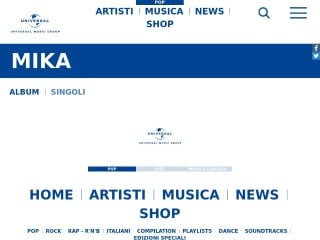 Screenshot sito: Mikamusic.it
