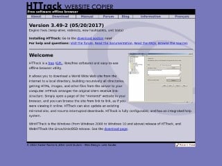 Screenshot sito: HTTrack