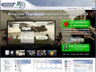 Screenshot sito: TeamSpeak