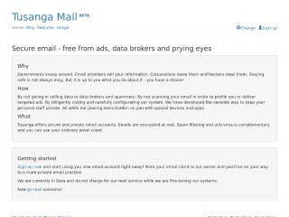 Screenshot sito: Tusanga