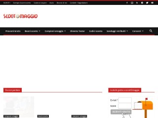 Screenshot sito: ScontOmaggio