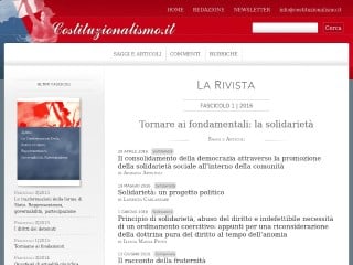 Screenshot sito: Costituzionalismo.it