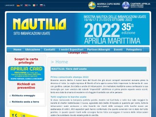 Screenshot sito: Nautilia