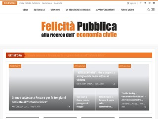Screenshot sito: Felicità Pubblica