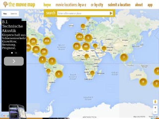 Screenshot sito: The Movie Map