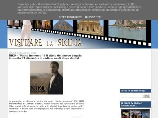 Screenshot sito: Visitare la Sicilia