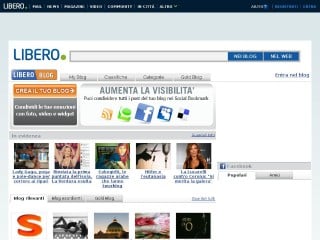 Screenshot sito: Blog Libero