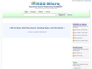 Screenshot sito: RSSmicro