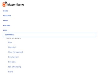 Screenshot sito: Magentiamo.it
