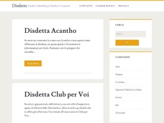 Screenshot sito: Disdetta.net
