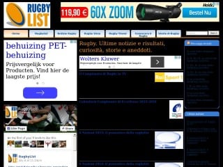 Screenshot sito: Rugbylist.it