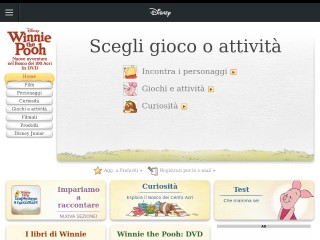 Screenshot sito: Winnie The Pooh