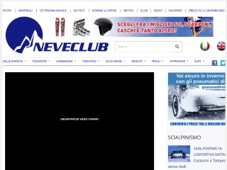 Screenshot sito: NeveClub.it