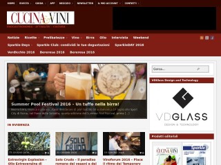 Screenshot sito: Cucina e Vini