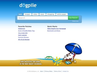 Screenshot sito: DogPile.com