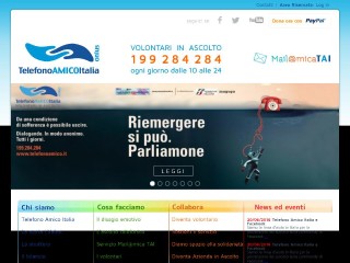 Screenshot sito: Telefonoamico.it