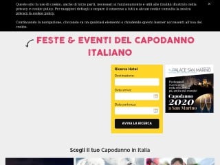 Screenshot sito: Capodanno Italiano