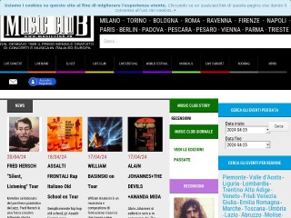 Screenshot sito: Music Club