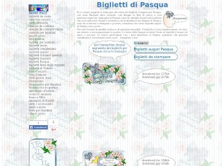 Screenshot sito: Biglietti D'Auguri di Pasqua