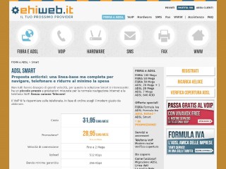Screenshot sito: Ehiweb Geo ADSL