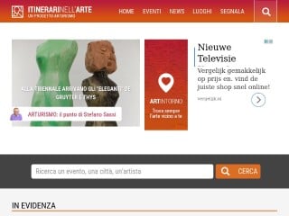 Screenshot sito: Itinerarinellarte.it