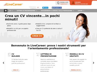 Screenshot sito: Livecareer