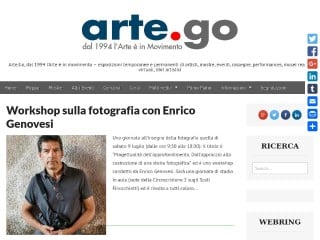 Screenshot sito: Arte.go