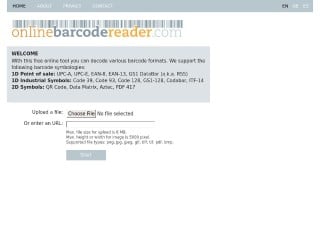 Online barcode reader