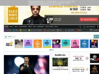 Screenshot sito: Radio Monte Carlo