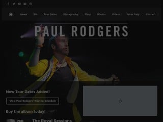 Screenshot sito: Paul Rodgers