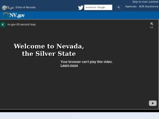 Screenshot sito: State of Nevada
