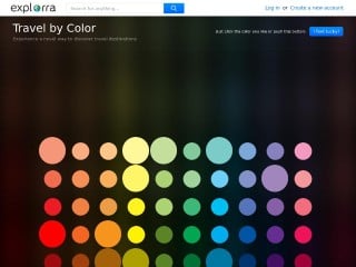 Screenshot sito: Travel By Color