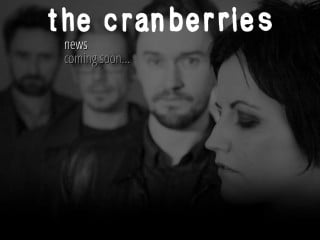 Screenshot sito: The Cranberries