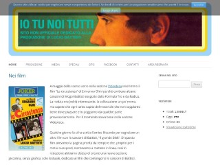 Screenshot sito: Lucio Battisti