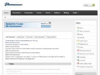 Screenshot sito: Piemmenews.it