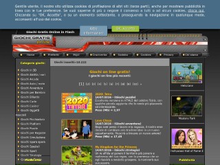 Screenshot sito: GiochiGratisOnline.it
