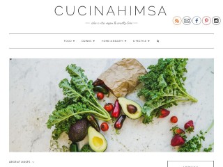 Screenshot sito: Cucinahimsa