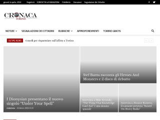 Screenshot sito: Cronaca Torino