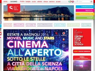 Screenshot sito: Città della Scienza