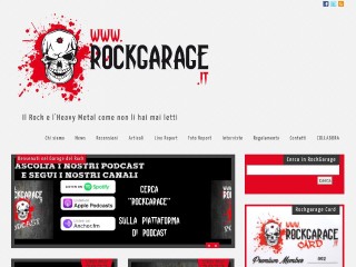 Screenshot sito: Rockgarage.it