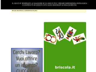 Screenshot sito: Briscola.it
