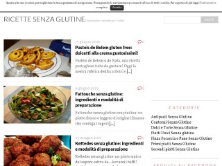 Screenshot sito: Ricette Senza Glutine