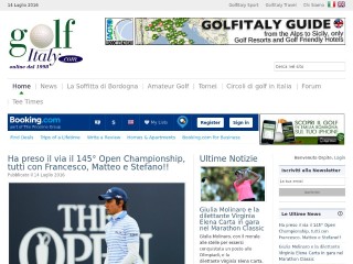 Screenshot sito: Golfitaly.com