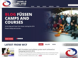 Screenshot sito: World Curling