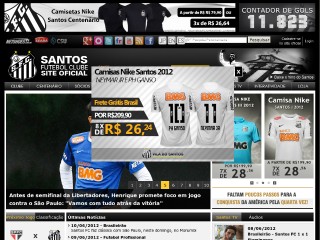 Screenshot sito: Santos