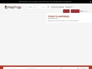 Screenshot sito: Happings