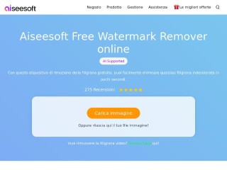 Screenshot sito: Aiseesoft Watermark Remover