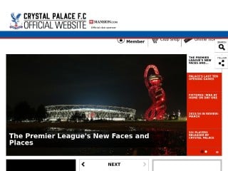 Screenshot sito: Crystal Palace